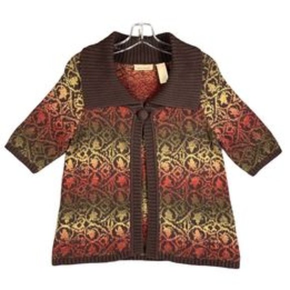 Dkny Sweaters - DKNY Jeans Brown Ombre Single Button Cardigan Sweater Shrug Mid Sleeve O…